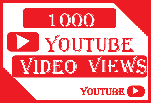 1000+ youtube video views,Non  drop and 100% Real