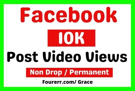 Get Instant 10000+ Facebook Video views, Non-drop, and Lifetime Permanent