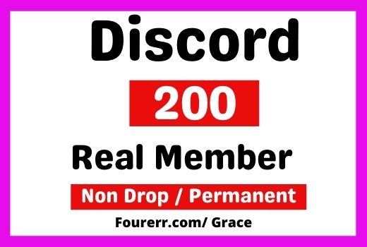 Get Instant 200+ Discord Real member, Non drop, and Lifetime permanent