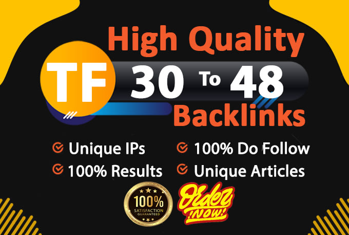 I will make 20 high tf cf dr permanent homepage dofollow backlinks