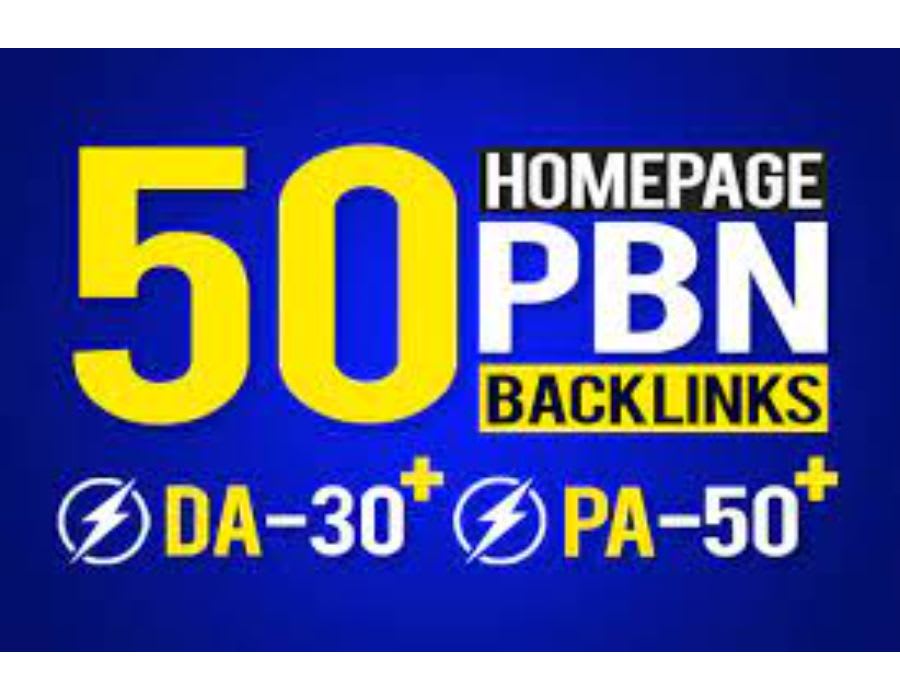 I will do 50 seo backlinks high da dofollow homepage parmanent links