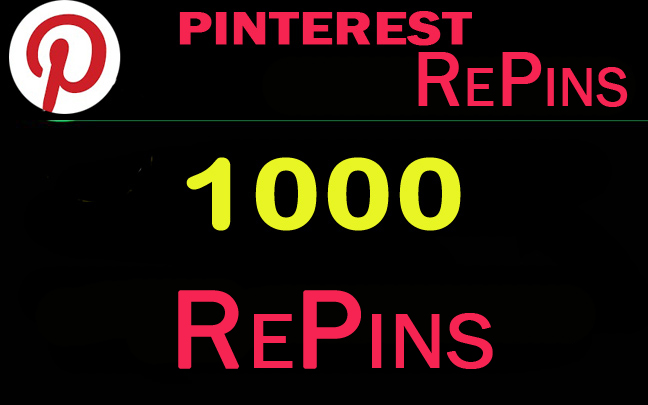 1000 Real Pinterest Repins or Pin Likes
