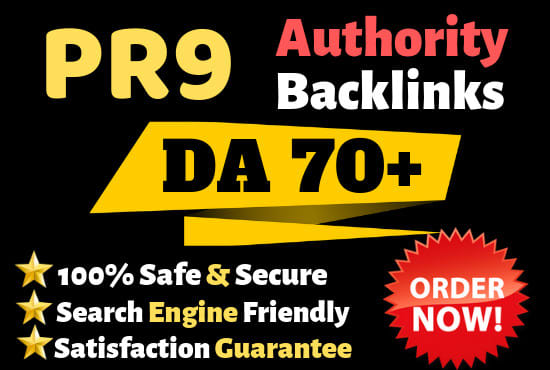 I will manually create 30 pr9 authority profile SEO backlinks