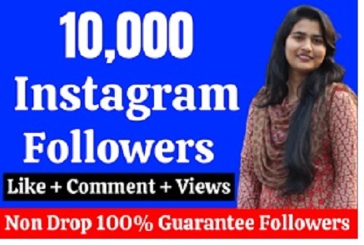 10000 Followers Instagram. Guarantee