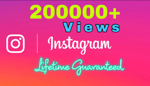 Get 200K video views on your instagram video post . High Quality.