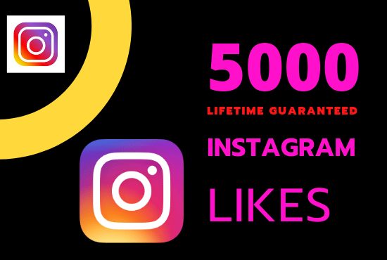 I wil provide you 5000 Instagram Likes Permanent Lifetime Guaranteed