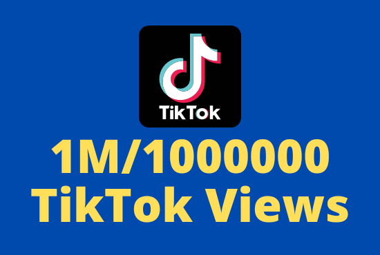 Add 1000000/1M TikTok Views lifetime guaranteed permanently