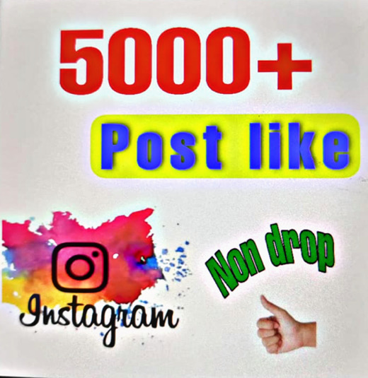 Provide 5000+ Post Likes with 1k followers on Instagram photo or video post & profile . Non drop guaranteed!