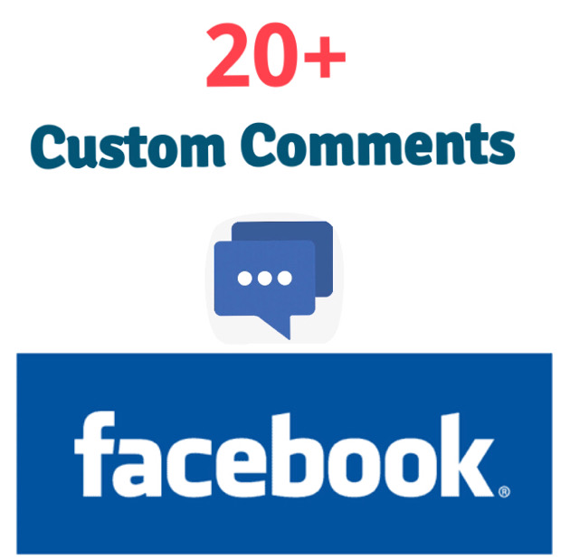 I will add 20+ Custom Comments to your Facebook photo or video post . Non drop.