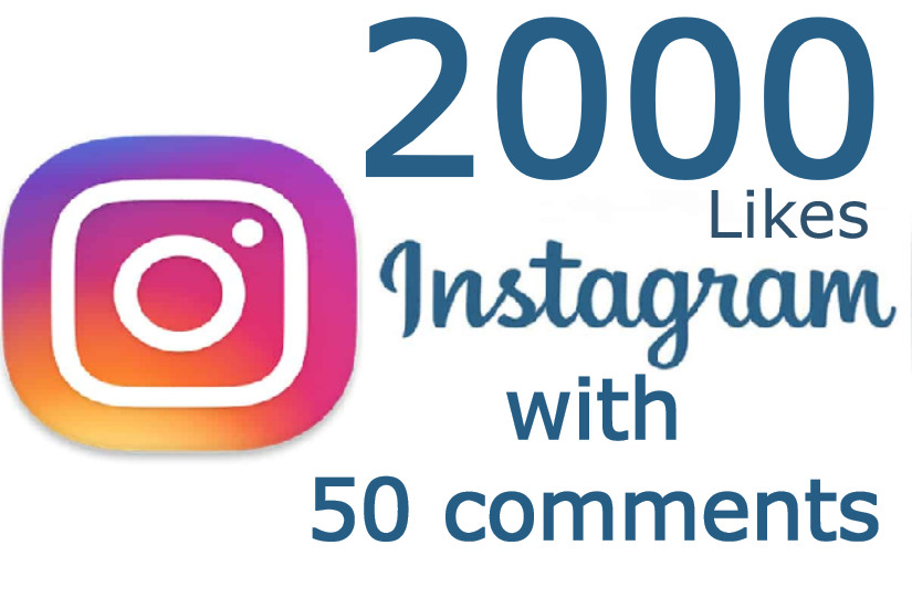 2000 Likes with 50 Comments On Instagram post (NON drop)