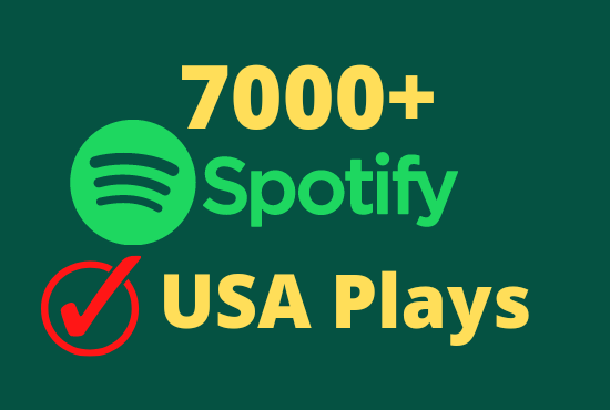 I will give you Organic 7000+ Spotify USA Plays Lifetime Guaranteed HQ Accounts