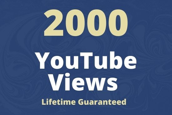 I will add 2000 YouTube views lifetime guaranteed