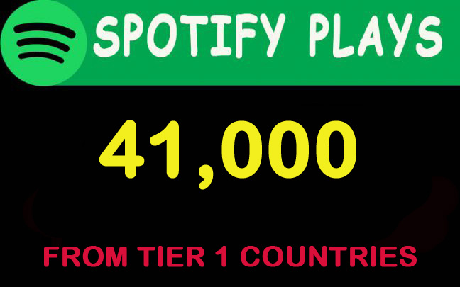 41,000+ HQ Spotify Music plays from USA/CA/EU/AU/NZ/UK