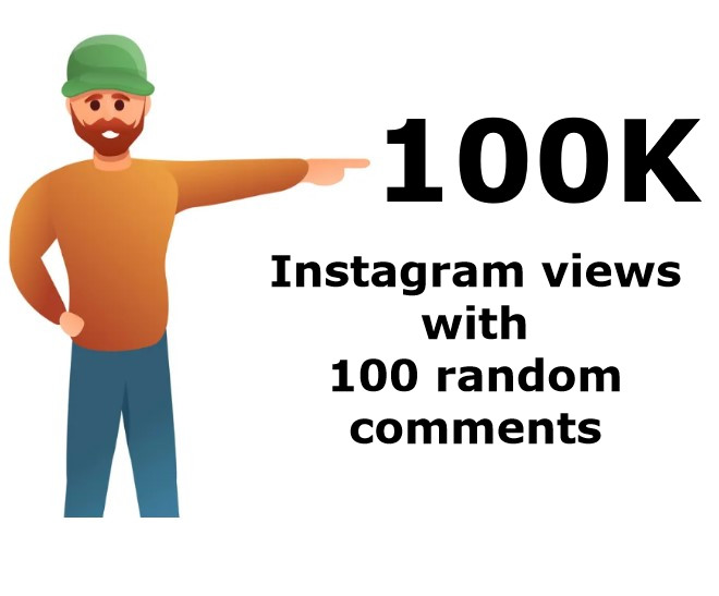 100K+ Instagram posted video views with 100 random comments