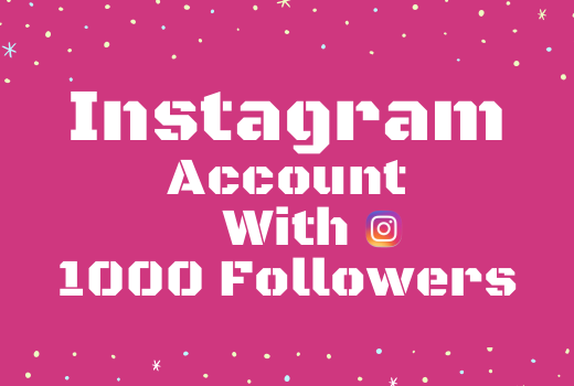 1 email verified Instagram account with 1000+ followers