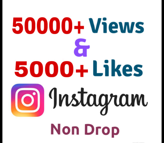 Add 50000+ Views and 5000+ Likes to Instagram video post ! Instant and Non drop!