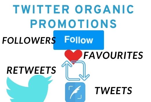 Twitter organic promotions : Followers + Likes + Retweets + comments +tweets + shares + quoted tweets Real and HQ quality never drop (the best on the market )