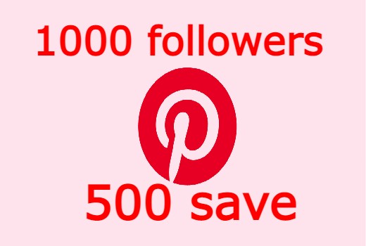 ADD you pinterest 1000+ followers & 500 Save