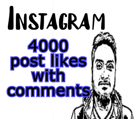4000 Instagram post likes with 80 comments