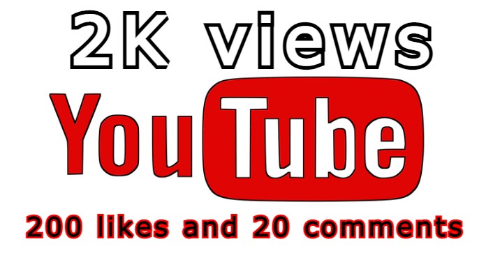 Add 2000 YouTube Video Views with 200 likes and 20 comments Lifetime Guarantee