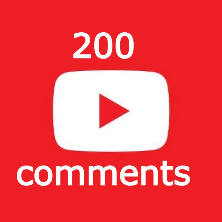 200 random or custom comments for YouTube video
