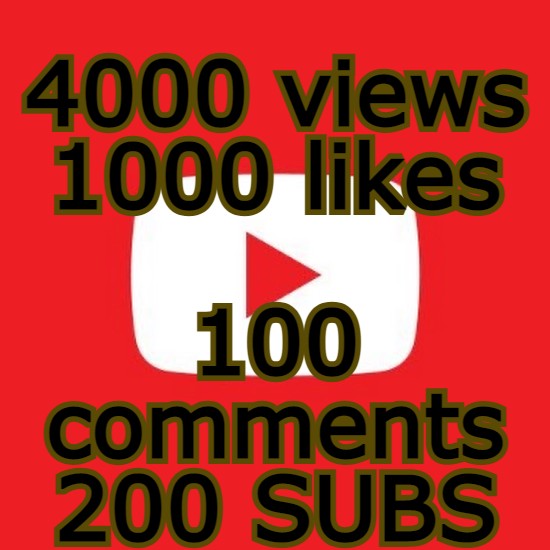 ADD you 4000+ views & 1000 likes & 100 comments & 200 SUBS