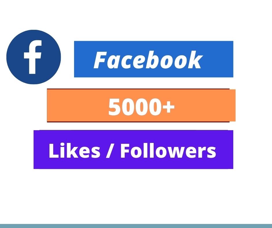 You will get 5000+ organic facebook page likes or page followers Permanent Life Time