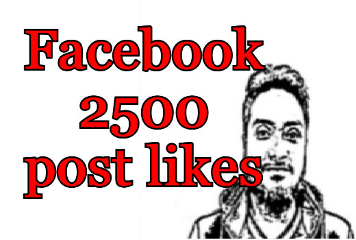 2500 Facebook post Likes high quality