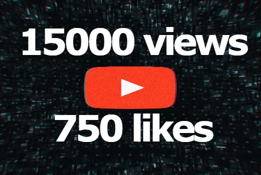 15000 YouTube real views with 750 likes