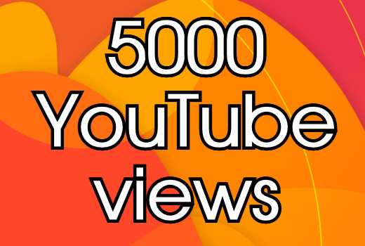 5000 YouTube real and non drop views with 1500 likes