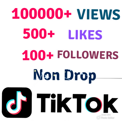 TikTok Combo offer- 100000+ VIEWS, 500+ LIKES & 500+  FOLLOWERS. High quality guaranteed.