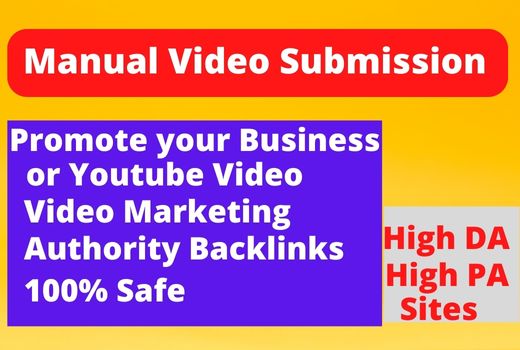 I will do video submission and upload on the top 50 high sharing sites