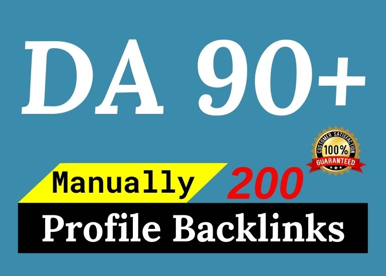 I will do 200 high da Profile backlinks manually for website ranking through whitehat link building