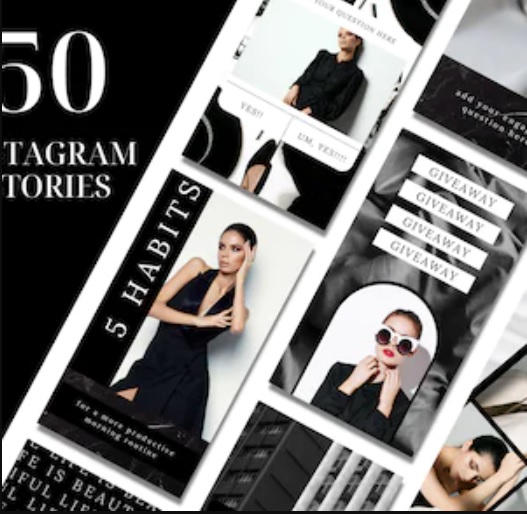 250 Black and White Instagram Post Templates – Engagement – Course – Blogger – Business – Coach – Quotes – Canva – Fashion – Minimalist