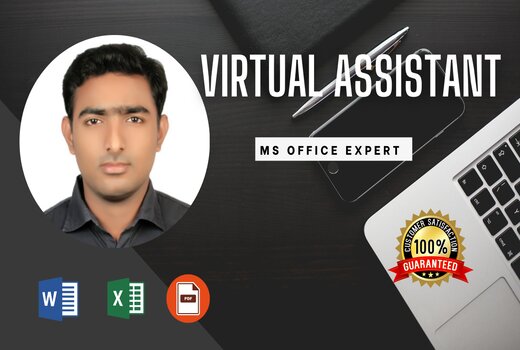 I will be your personal virtual assistant for admin and data entry