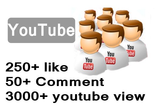 Give you 3000 YouTube view, 250+ like, 50+ Comment
