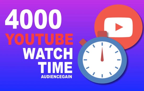 4,000 watch time hours on YouTube promotion channel monetization