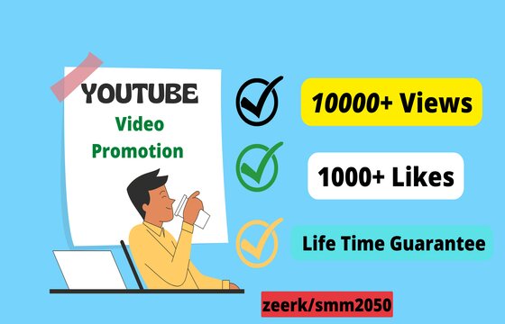 Get 10,000+ YouTube Views + 1000 Video Likes, Permanent , Non Drop, Life Time Guarantee