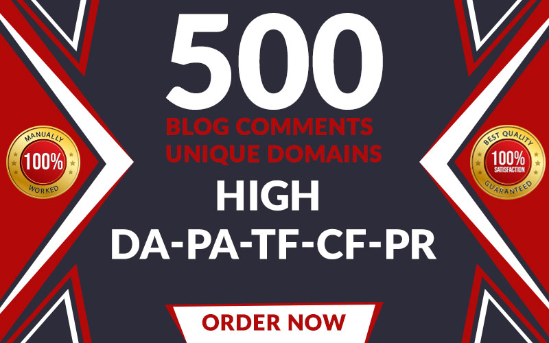 I will create 500 Dofollow Blog Comments Backlinks On High DA PA sites