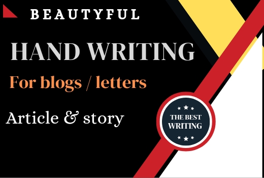 I will beautiful hand writing article/blog posts