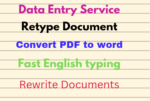 I will do fast any type of data entry, copy paste,and formatting for you