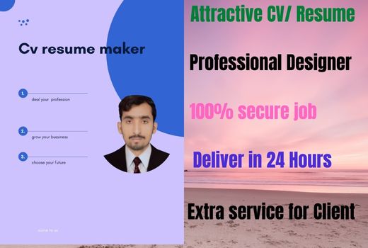 I will design your attractive CV/Resume and Cover letter in 24 hours