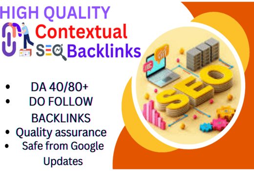 I will provide 60 high authority dofollow contextual seo backlinks link building service