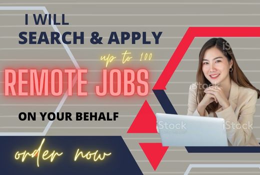 I will search and apply for jobs, find online remote onsite by searching and apply for up to 100 jobs.