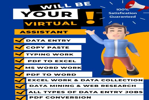 I will do Data Entry, Copy Paste, Web Scraping and Data Collection