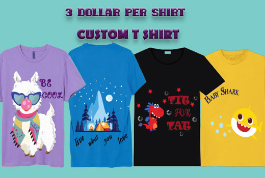 Custom T-shirt designs for children, kids and clothing brands.