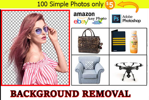I will remove background 100 photos for $5