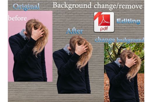 I Will do Background changes remove and edit PDF Scan Documents