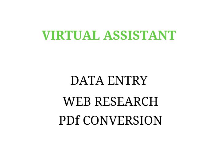 I do Data entry typings, Web research, PDF conversion