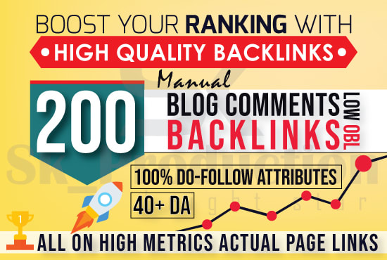 I will create 200 Dofollow Blog Comments Backlinks On High DA PA sites